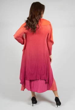 Alquema Coats^Collare Coat in Flame Beet