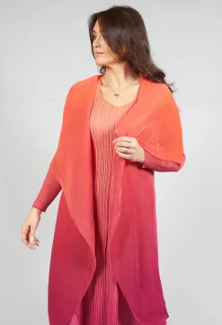 Alquema Coats^Collare Coat in Flame Beet