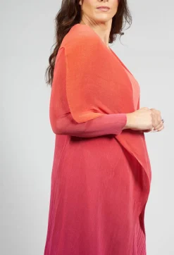 Alquema Coats^Collare Coat in Flame Beet