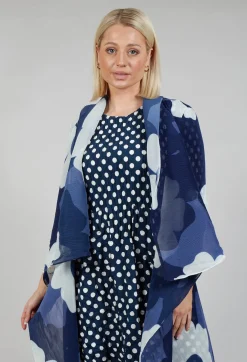 Alquema Coats^Collare Coat in Indigo Way
