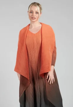 Alquema Coats^Collare Coat in Tangerine and Shadow