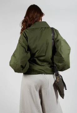 SOH Jackets^Collared Bomber Jacket in Khaki