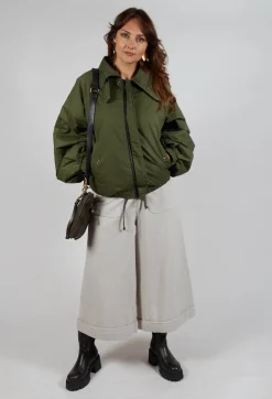 SOH Jackets^Collared Bomber Jacket in Khaki