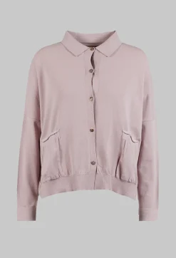 Sarah Pacini Cardigans^Collared Cardigan in Dusky Pink