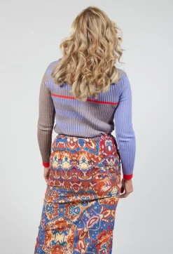 Beatrice B Tops^Collared Polo Style Jumper in Violet