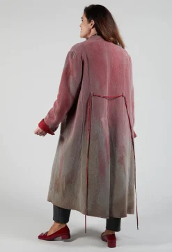 Masnada Coats^Collarless Coat in Graphite