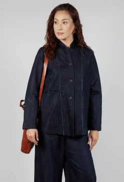 Aequamente Jackets^Collarless Jacket in Denim