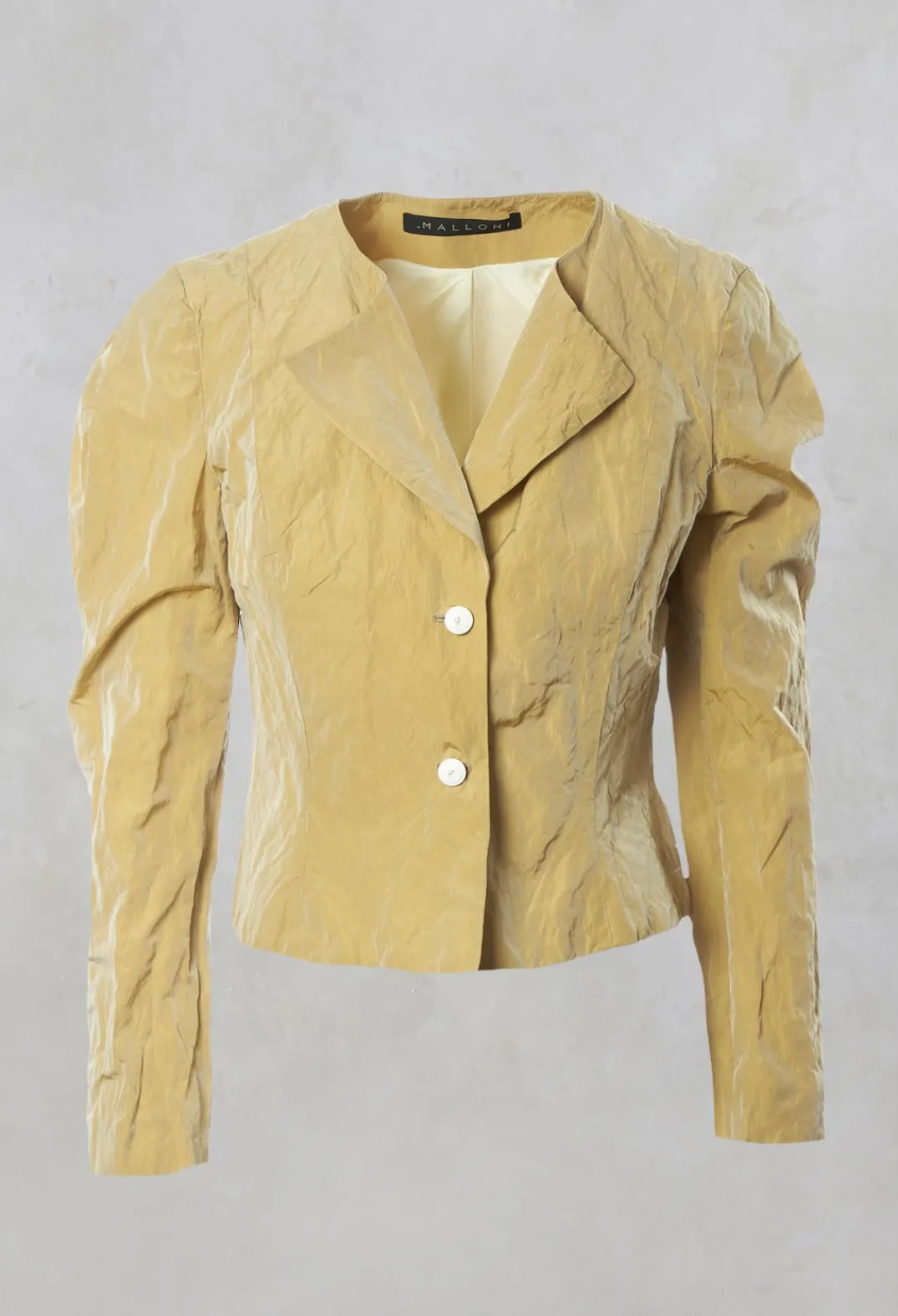 Malloni Jackets^Collarless Jacket in Miele