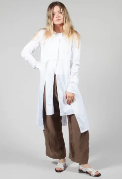 Malloni Shirts & Blouses^Collarless Shirt Chianti in Bianco
