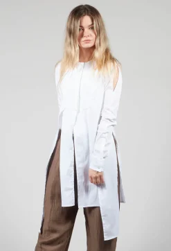 Malloni Shirts & Blouses^Collarless Shirt Chianti in Bianco