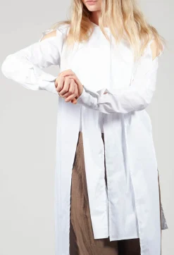 Malloni Shirts & Blouses^Collarless Shirt Chianti in Bianco