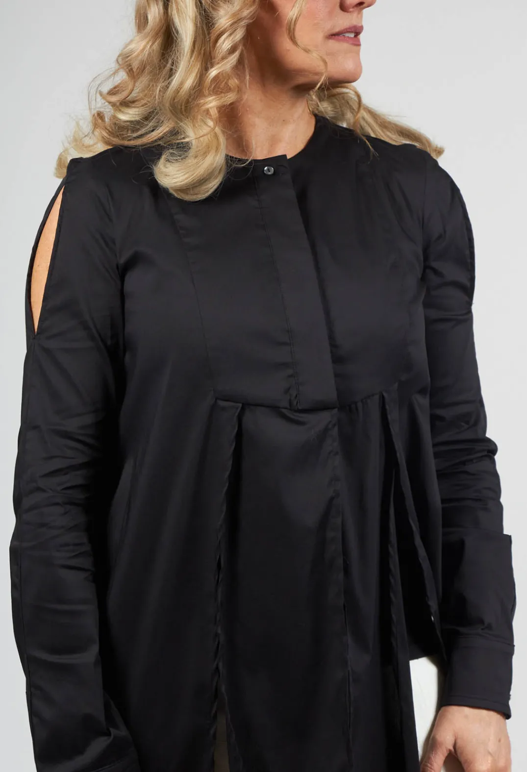 Malloni Shirts & Blouses^Collarless Shirt Chianti in Nero