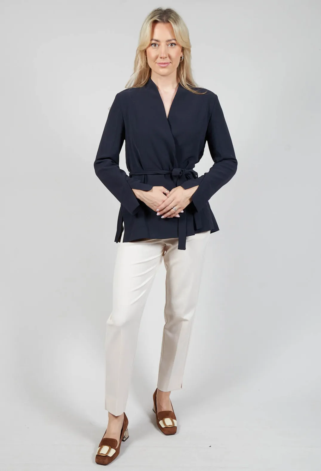 Beatrice B Jackets|Co-ords & Suits^Collarless Tailored Jacket in Navy