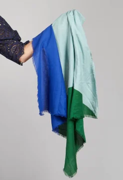 Moismont Scarves^Colour Block Scarf in Japan Blue