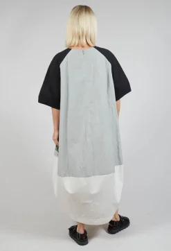 SOH Dresses^Contrast Dress in Light Grey