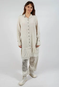 Rundholz Dip Dresses^Contrast Hem Shirt Dress in Eraser