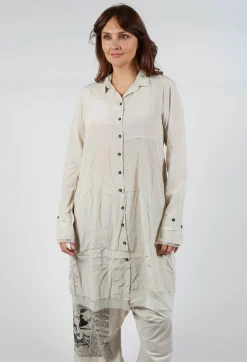 Rundholz Dip Dresses^Contrast Hem Shirt Dress in Eraser