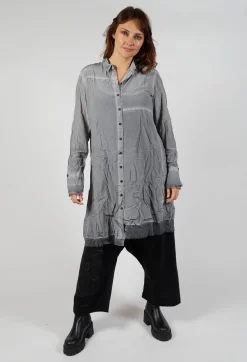 Rundholz Dip Dresses^Contrast Hem Shirt Dress in Pencil Cloud