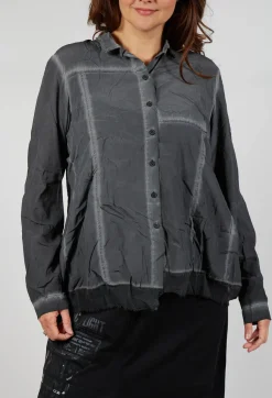Rundholz Dip Shirts & Blouses^Contrast Hem Shirt in Coal Cloud