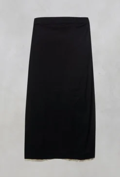 Moyuru Skirts^Contrast Raw Hem Skirt Trousers in Black / White