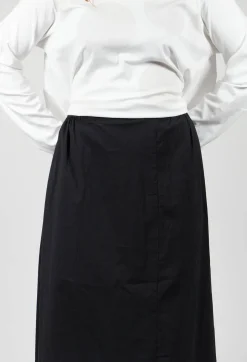 Moyuru Skirts^Contrast Raw Hem Skirt Trousers in Black / White