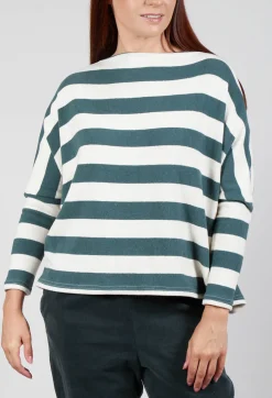 Operificio Neirami Jumpers^Contrast Stripe Jumper in Riga Agave