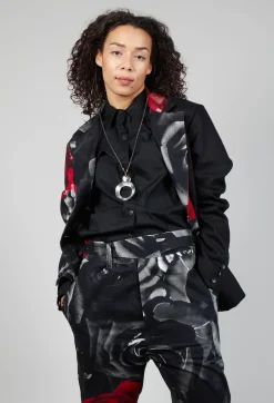 Marc Point Jackets^Contrasting Blazer in Rose Print