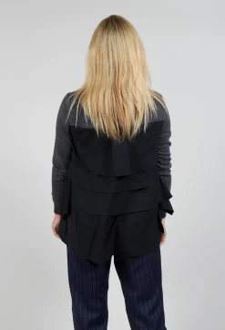 Mei Meij Cardigans^Contrasting Cardigan in Antracite and Nero