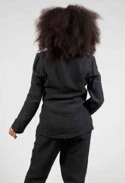 Marc Point Jackets^Contrasting Fabric Blazer in Black