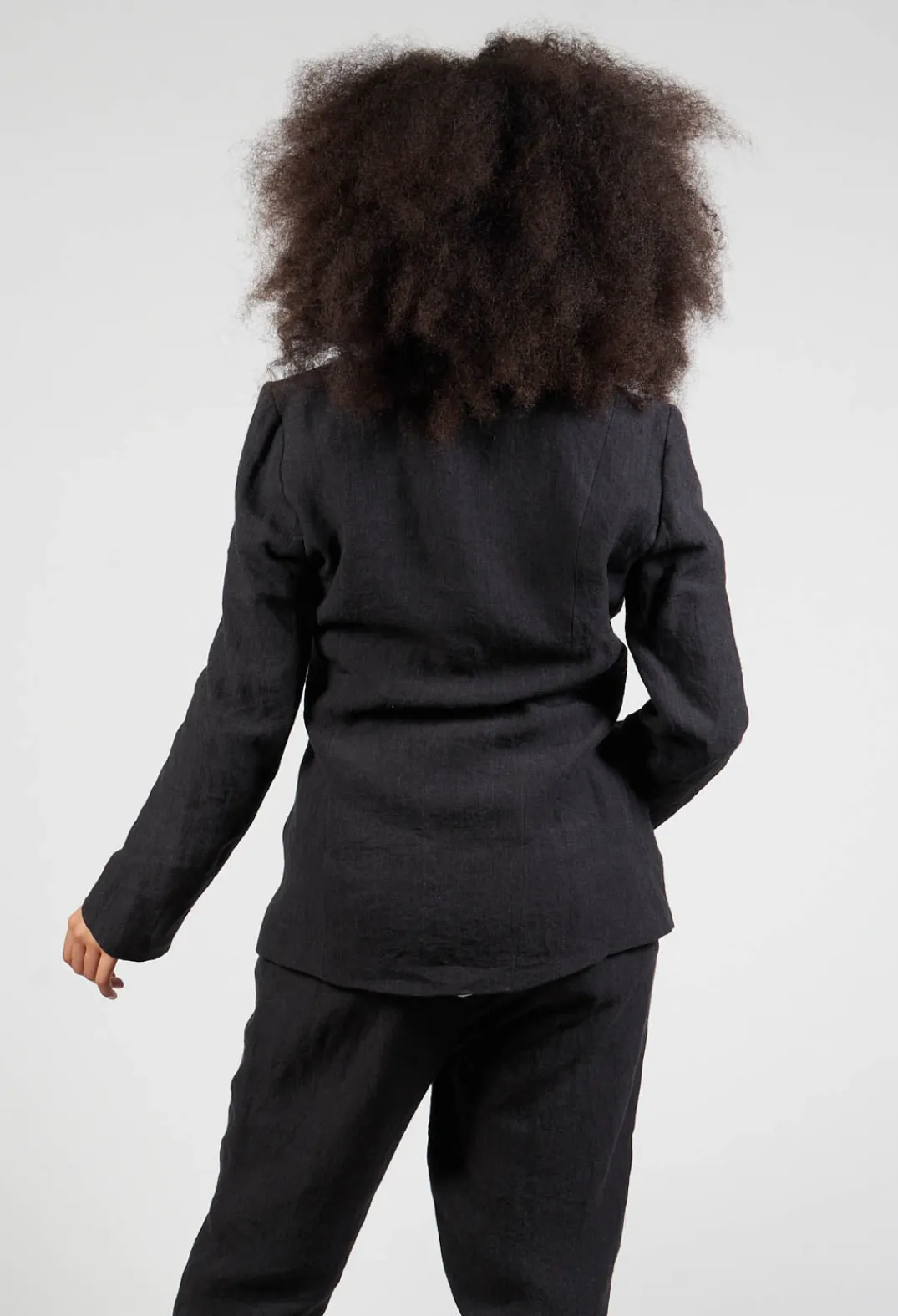 Marc Point Jackets^Contrasting Fabric Blazer in Black