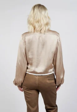 Umit Unal Shirts & Blouses^Contrasting Hem Shirt in Gold