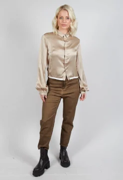 Umit Unal Shirts & Blouses^Contrasting Hem Shirt in Gold