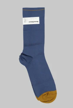 Bonne Maison Socks^Contrasting Toe Socks in Uni Denim