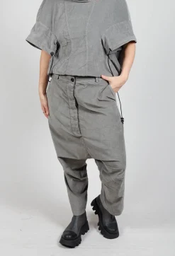 Rundholz Dip Trousers^Corduroy Drop Crotch Trousers in Pencil Cloud