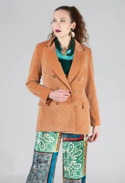 Beatrice B Jackets^Corduroy Jacket in Peach