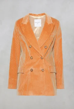 Beatrice B Jackets^Corduroy Jacket in Peach