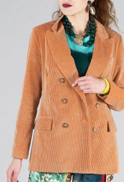Beatrice B Jackets^Corduroy Jacket in Peach