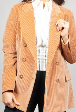Beatrice B Jackets^Corduroy Jacket in Peach