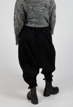 Moyuru Trousers^Corduroy Style Trousers in Black