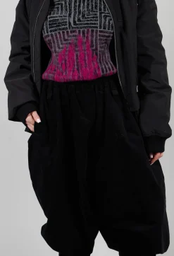 Moyuru Trousers^Corduroy Style Trousers in Black