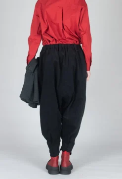 Moyuru Trousers^Corduroy Style Trousers in Black