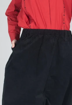 Moyuru Trousers^Corduroy Style Trousers in Black