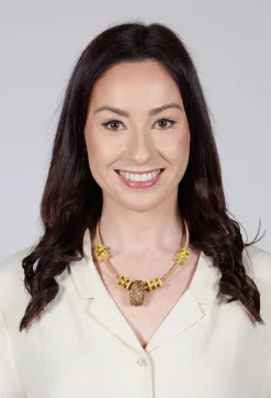 Bender Schmuck Necklaces^Cork Necklace with Yellow Speckled Beading in Khaki