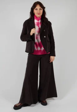 Stefano Mortari Trousers^Cotton Bell Bottom Trousers in Brown