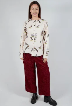 Aleksandr Manamis Shirts & Blouses^Cotton Button Up Blouse in Bird