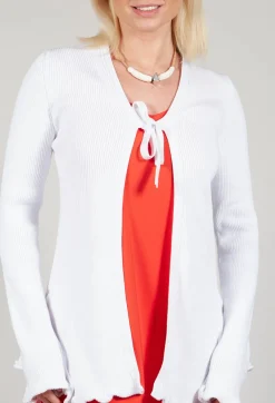 Pluslavie Cardigans^Cotton Cardigan in White