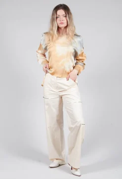 IXOS Trousers^Cotton Cargo Trousers in Latte