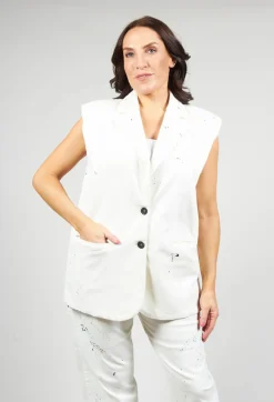Nostra Santissima Jackets^Cotton Denim Waistcoat in White