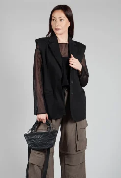 Nostra Santissima Jackets^Cotton Denim Waistcoat in Black
