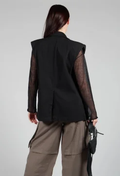 Nostra Santissima Jackets^Cotton Denim Waistcoat in Black